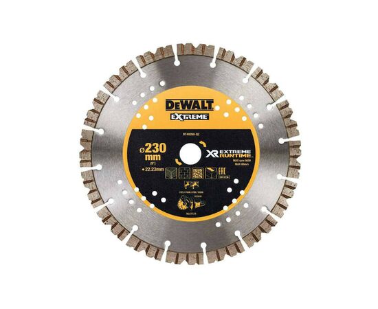 Круг отрезной DeWALT алмазный гранит/кирпич/пеноблок, 230х2.6х22.23 мм (DT40260)