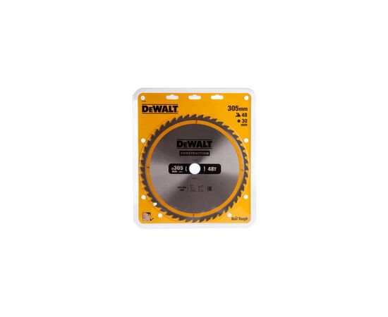 Круг отрезной DeWALT СONSTRUCTION, 305x30 мм, 48 z, АТВ, 10 гр., 4800 об/мин (DT1959), изображение 2 Круг отрезной DeWALT СONSTRUCTION, 305x30 мм, 48 z, АТВ, 10 гр., 4800 об/мин (DT1959), изображение 2