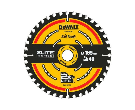 Круг отрезной DeWALT ELITE EXTREME, 165х20х40, угол заточки 18 гр. (DT10640)