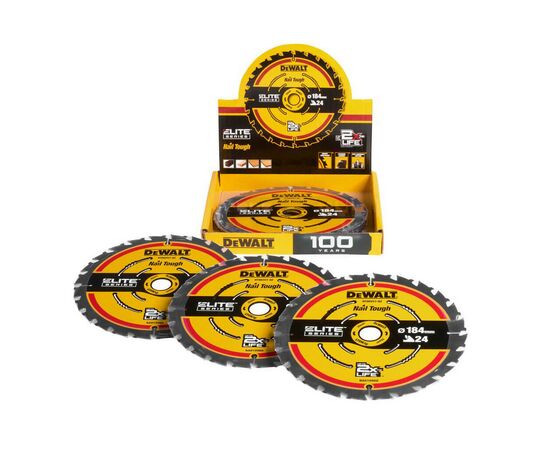 Круг отрезной DeWALT ELITE EXTREME, 184х16х24, угол заточки 18 гр., 10 шт. (DT10401_10)