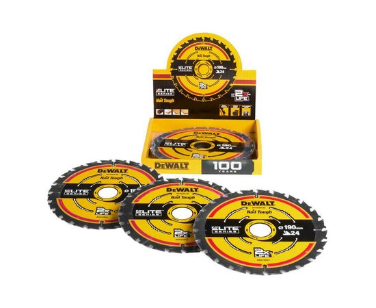 Круг відрізний DeWALT ELITE EXTREME, 190х30х24, кут заточування 18 гр. (DT10402)