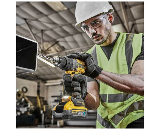 Шуруповерт DeWALT XR Li-Ion PowerStack 18 В, 2x5Ah, 90 Нм, 0-650/0-2000 об/мин, TSTAK (DCD805H2T), изображение 9 Шуруповерт DeWALT XR Li-Ion PowerStack 18 В, 2x5Ah, 90 Нм, 0-650/0-2000 об/мин, TSTAK (DCD805H2T), изображение 9