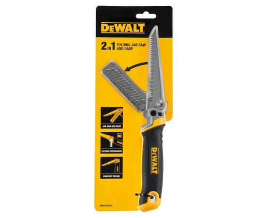 Ножовка DeWALT мининожовка-рашпиль по гипсокартону, складная, 130 мм. (DWHT0-20123), изображение 3 Ножовка DeWALT мининожовка-рашпиль по гипсокартону, складная, 130 мм. (DWHT0-20123), изображение 3