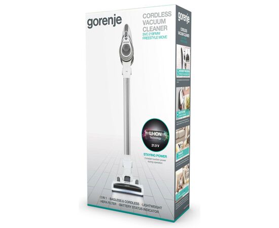 Пилосос Gorenje SVC219FMW, зображення 5 Пилосос Gorenje SVC219FMW, зображення 5