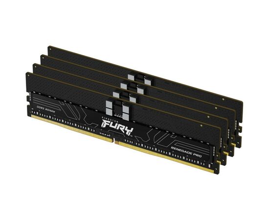 Модуль памяти для сервера Kingston 128GB 6000MT/s DDR5 ECC Reg CL32 DIMM (Kit of 4) FURY Renegade Pro EXPO (KF560R32RBEK4-128)