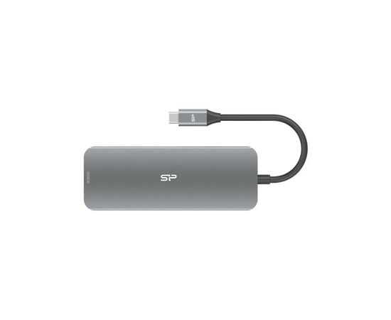 Концентратор Silicon Power USB-C 8-in-1 SR30 Silver Aluminum (SPU3C08DOCSR300G), изображение 5 Концентратор Silicon Power USB-C 8-in-1 SR30 Silver Aluminum (SPU3C08DOCSR300G), изображение 5