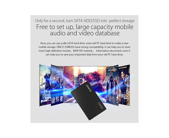 Карман внешний Orico HDD 2588US3-V1-BK-BP (HC380374), изображение 3 Карман внешний Orico HDD 2588US3-V1-BK-BP (HC380374), изображение 3