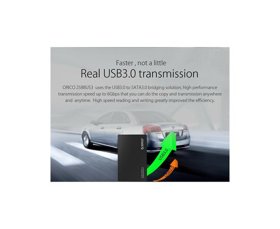 Карман внешний Orico HDD 2588US3-V1-BK-BP (HC380374), изображение 4 Карман внешний Orico HDD 2588US3-V1-BK-BP (HC380374), изображение 4