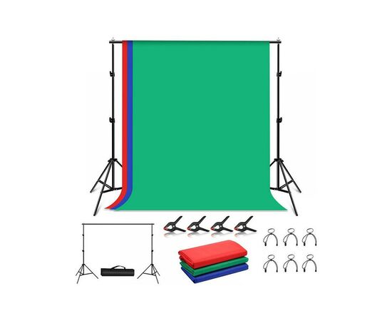 Фон Puluz Kit Green/Blue/Red 200x200 cm (PKT5204)