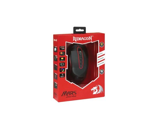 Мышка Redragon Mars TFT USB Black-Red (74846), изображение 11 Мышка Redragon Mars TFT USB Black-Red (74846), изображение 11
