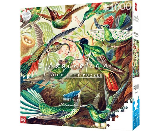 Пазл GoodLoot Imagination: Ernst Haeckel Hummingbirds/Kolibry 1000 элементов (5908305246794), изображение 3 Пазл GoodLoot Imagination: Ernst Haeckel Hummingbirds/Kolibry 1000 элементов (5908305246794), изображение 3