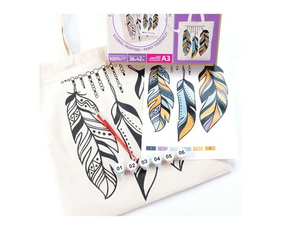 Набор для творчества Rosa Talent расцветка, Золотые перья А3, 38х42см (4823098541288), изображение 4