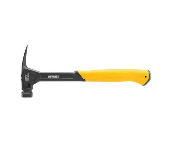 Молоток DeWALT RIP-CLAW, цельнометаллический, 567 г, с прямым гвоздодером (DWHT51004-0)