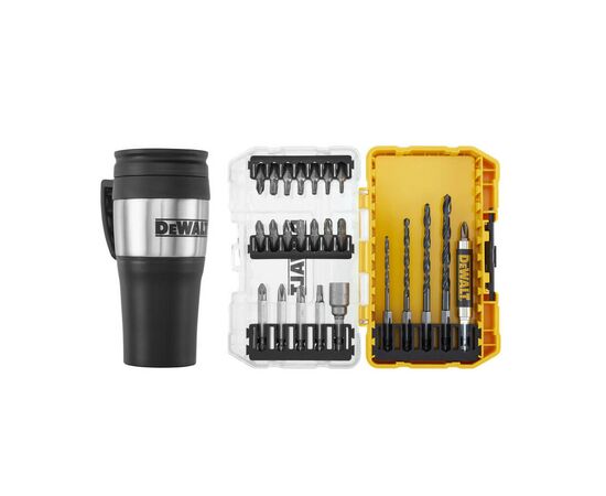 Набор сверл и бит DeWALT Phillips, Pozidriv,Torx,Pz3, L=25, 50 мм,25 шт, ToughCase, термокружка (DT70707), изображение 2 Набор сверл и бит DeWALT Phillips, Pozidriv,Torx,Pz3, L=25, 50 мм,25 шт, ToughCase, термокружка (DT70707), изображение 2