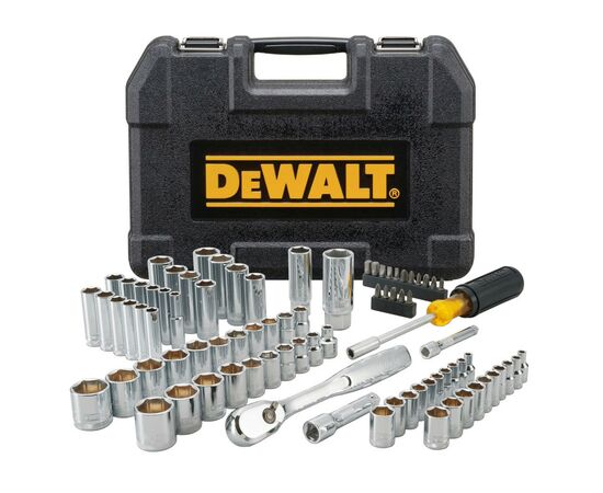Набор инструментов DeWALT головок и бит 1/4" и 3/8", 84 шт. (DWMT81531-1)