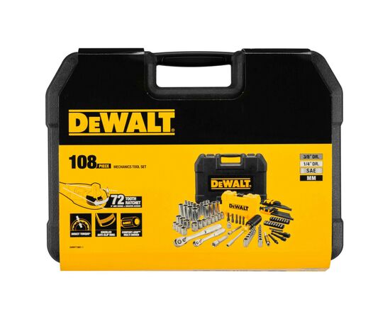 Набор инструментов DeWALT 1/4" и 3/8", 108 шт. (DWMT73801-1), изображение 3 Набор инструментов DeWALT 1/4" и 3/8", 108 шт. (DWMT73801-1), изображение 3