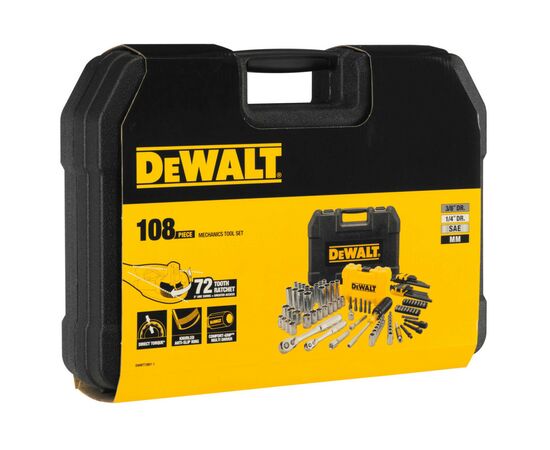 Набор инструментов DeWALT 1/4" и 3/8", 108 шт. (DWMT73801-1), изображение 4 Набор инструментов DeWALT 1/4" и 3/8", 108 шт. (DWMT73801-1), изображение 4
