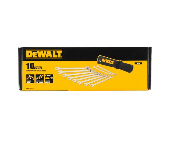 Набір інструментів DeWALT ключів комбінованих, 10 шт.: 10-19 мм. (DWMT19227-1), зображення 2 Набір інструментів DeWALT ключів комбінованих, 10 шт.: 10-19 мм. (DWMT19227-1), зображення 2