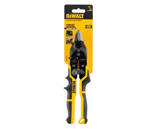 Ножницы по металлу DeWALT BULLNOSE ERGO Aviation прямые с короткими губками, L=235 мм (DWHT14694-0), изображение 5 Ножницы по металлу DeWALT BULLNOSE ERGO Aviation прямые с короткими губками, L=235 мм (DWHT14694-0), изображение 5