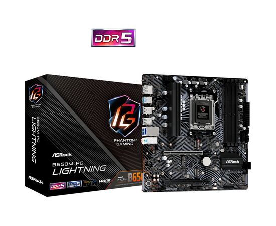 Материнская плата ASRock B650M PG LIGHTNING, изображение 6 Материнская плата ASRock B650M PG LIGHTNING, изображение 6