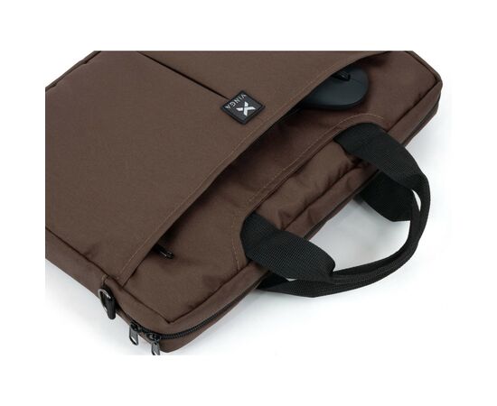 Сумка для ноутбука Vinga 15.6" NB152 brown (NB152BN), изображение 6 Сумка для ноутбука Vinga 15.6" NB152 brown (NB152BN), изображение 6