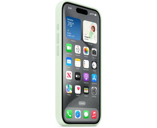 Чехол для мобильного телефона Apple iPhone 15 Pro Silicone Case with MagSafe - Soft Mint,Model A3125 (MWNL3ZM/A), изображение 2 Чехол для мобильного телефона Apple iPhone 15 Pro Silicone Case with MagSafe - Soft Mint,Model A3125 (MWNL3ZM/A), изображение 2