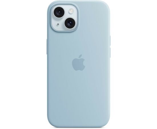Чехол для мобильного телефона Apple iPhone 15 Silicone Case with MagSafe - Light Blue,Model A3123 (MWND3ZM/A), изображение 2 Чехол для мобильного телефона Apple iPhone 15 Silicone Case with MagSafe - Light Blue,Model A3123 (MWND3ZM/A), изображение 2