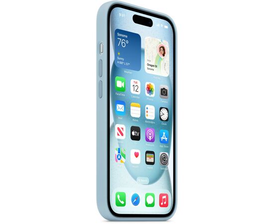 Чехол для мобильного телефона Apple iPhone 15 Silicone Case with MagSafe - Light Blue,Model A3123 (MWND3ZM/A), изображение 3 Чехол для мобильного телефона Apple iPhone 15 Silicone Case with MagSafe - Light Blue,Model A3123 (MWND3ZM/A), изображение 3