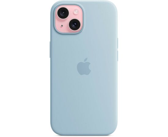 Чехол для мобильного телефона Apple iPhone 15 Silicone Case with MagSafe - Light Blue,Model A3123 (MWND3ZM/A), изображение 4 Чехол для мобильного телефона Apple iPhone 15 Silicone Case with MagSafe - Light Blue,Model A3123 (MWND3ZM/A), изображение 4
