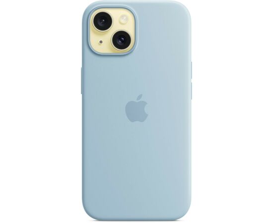 Чехол для мобильного телефона Apple iPhone 15 Silicone Case with MagSafe - Light Blue,Model A3123 (MWND3ZM/A), изображение 5 Чехол для мобильного телефона Apple iPhone 15 Silicone Case with MagSafe - Light Blue,Model A3123 (MWND3ZM/A), изображение 5