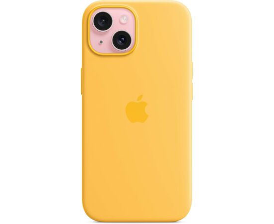 Чохол до мобільного телефона Apple iPhone 15 Silicone Case with MagSafe - Sunshine,Model A3123 (MWNA3ZM/A), зображення 6 Чохол до мобільного телефона Apple iPhone 15 Silicone Case with MagSafe - Sunshine,Model A3123 (MWNA3ZM/A), зображення 6