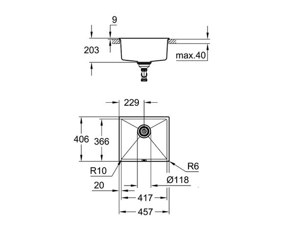 Мойка кухонная Grohe K700U (31653AT0), изображение 3 Мойка кухонная Grohe K700U (31653AT0), изображение 3