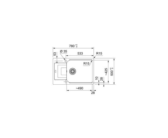 Мойка кухонная Franke Urban (114.0701.799), изображение 2 Мойка кухонная Franke Urban (114.0701.799), изображение 2
