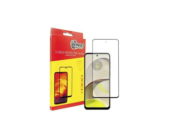Чохол до мобільного телефона Dengos Kit for Motorola G14 case + glass (Black) (DG-KM-48), зображення 4