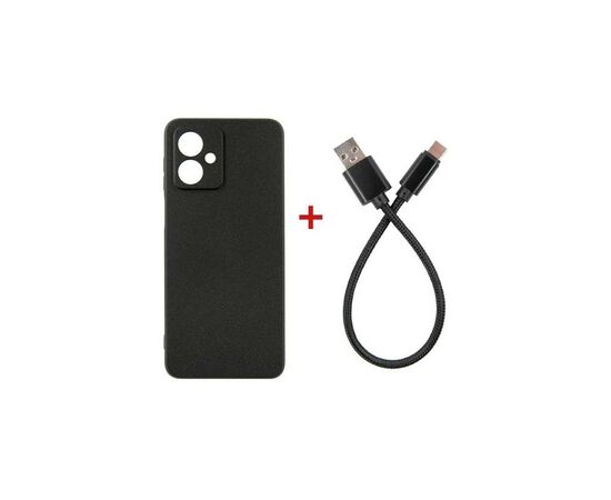 Чохол до мобільного телефона Dengos Kit for Motorola G54 case + glass DENGOS (Black) (DG-CC-01)