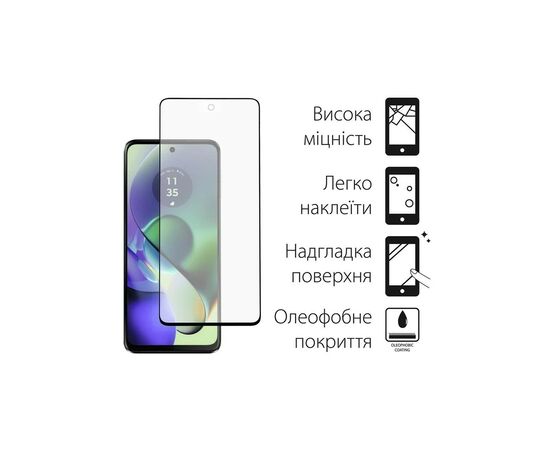 Чехол для мобильного телефона Dengos Kit for Motorola G54 case + glass (Black) (DG-KM-50), изображение 3