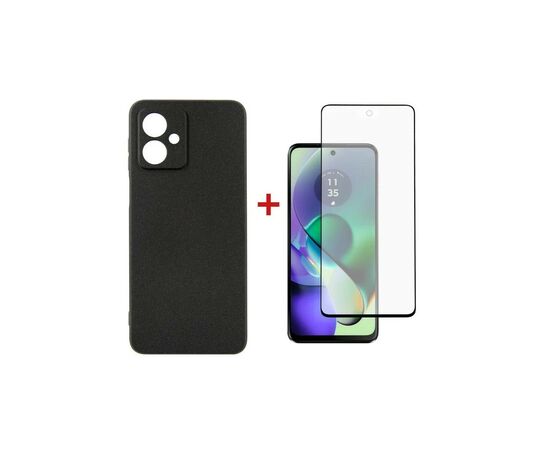 Чохол до мобільного телефона Dengos Kit for Motorola G54 case + glass (Black) (DG-KM-50)