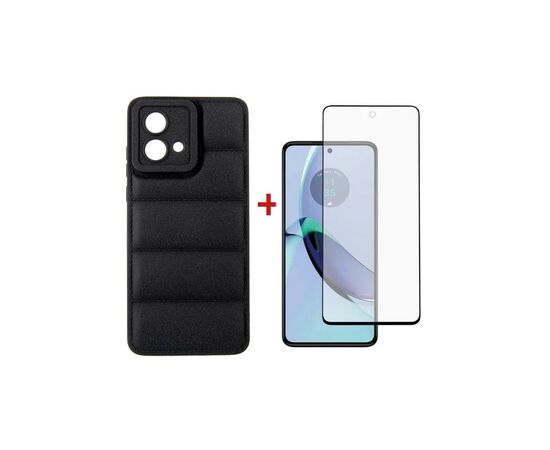 Чохол до мобільного телефона Dengos Kit for Motorola G84 case + glass (Black) (DG-KM-52)