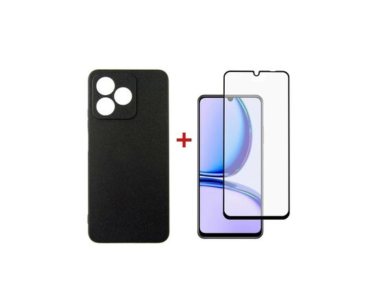 Чохол до мобільного телефона Dengos Kit for Realme C53 case + glass (Black) (DG-KM-47)