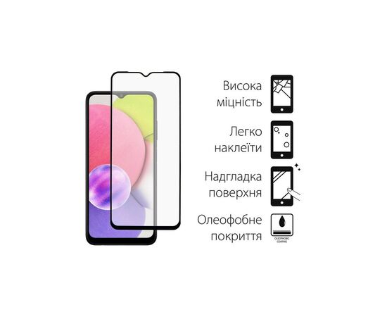 Чохол до мобільного телефона Dengos Kit for Samsung Galaxy A03s case + glass (Black) (DG-KM-24), зображення 3