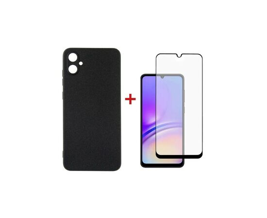 Чехол для мобильного телефона Dengos Kit for Samsung Galaxy A05 (A055) case + glass (Black) (DG-KM-07)