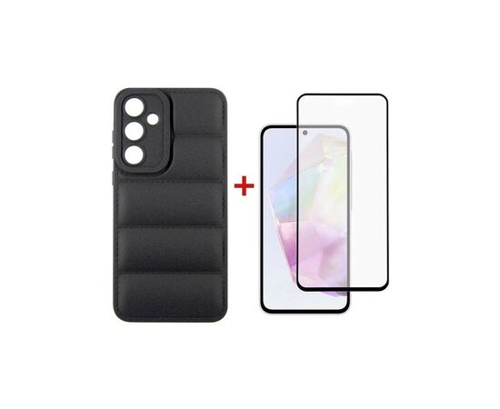 Чохол до мобільного телефона Dengos Kit for Samsung Galaxy A35 5G case + glass (Black) (DG-KM-56)