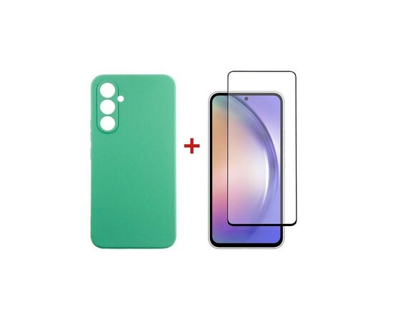 Чехол для мобильного телефона Dengos Kit for Samsung Galaxy A54 5G case + glass (Mint) (DG-KM-43)