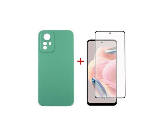Чохол до мобільного телефона Dengos Kit for Xiaomi Redmi Note 12s case + glass (Mint) (DG-KM-46)