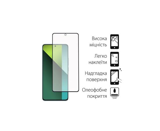 Чохол до мобільного телефона Dengos Kit for Xiaomi Redmi Note 13 Pro 5G case + glass (Black) (DG-KM-68), зображення 3