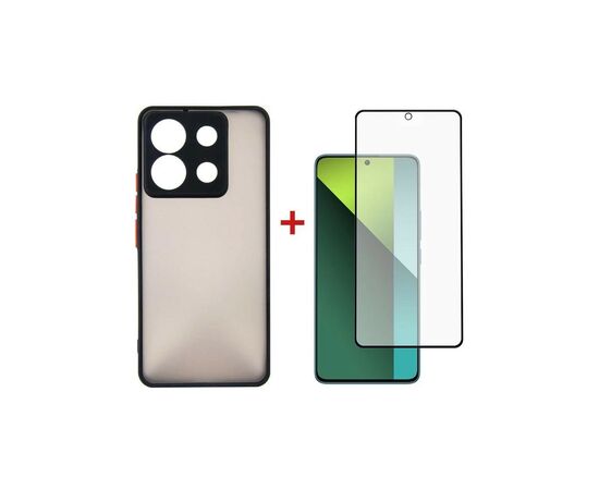 Чохол до мобільного телефона Dengos Kit for Xiaomi Redmi Note 13 Pro 5G case + glass (Black) (DG-KM-68)