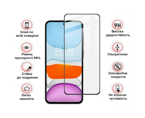 Стекло защитное BeCover Samsung Galaxy A55 5G SM-A556 Black (710932), изображение 4 Стекло защитное BeCover Samsung Galaxy A55 5G SM-A556 Black (710932), изображение 4