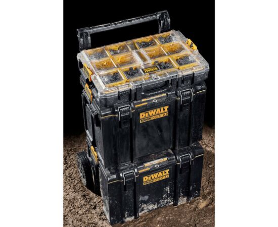 Ящик для инструментов DeWALT органайзер TOUGHSYSTEM 2.0, DS100,545x380x130 мм (DWST83394-1), изображение 4 Ящик для инструментов DeWALT органайзер TOUGHSYSTEM 2.0, DS100,545x380x130 мм (DWST83394-1), изображение 4
