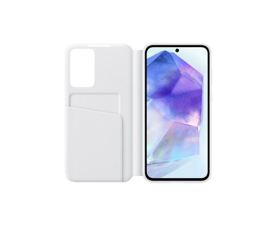Чехол для мобильного телефона Samsung Galaxy A55 (A556) Smart View Wallet Case White (EF-ZA556CWEGWW), изображение 4 Чехол для мобильного телефона Samsung Galaxy A55 (A556) Smart View Wallet Case White (EF-ZA556CWEGWW), изображение 4