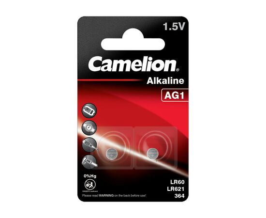 Батарейка AG1 / LR60 Alkaline * 2 Camelion (AG1-BP2)